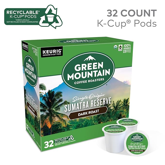 Green Mountain Coffee Roasters Sumatra Reserve Coffee, Keurig Single-Serve K-Cup pods, Dark Roast