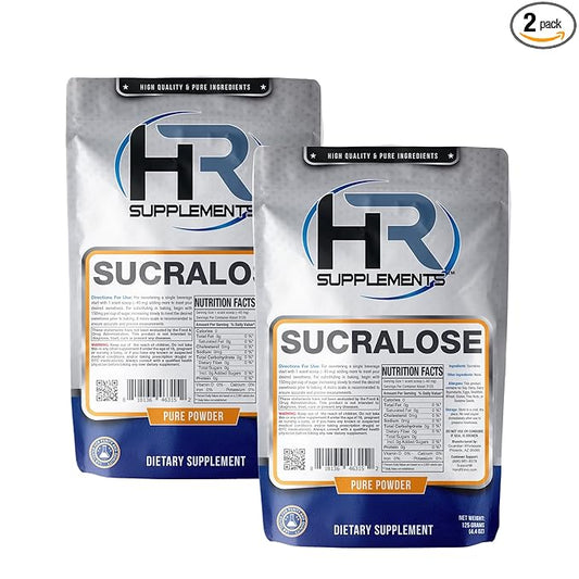 HR Supplements Sucralose Powder | 250 Grams | Zero Calorie Sweetener & Keto Sugar Substitute | Hard