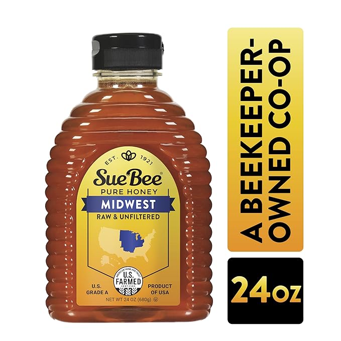 Sue Bee Regional Midwest Honey, Strained, Unfiltered USA Beekeeper-Owned Co-op, 24 oz (Packaging