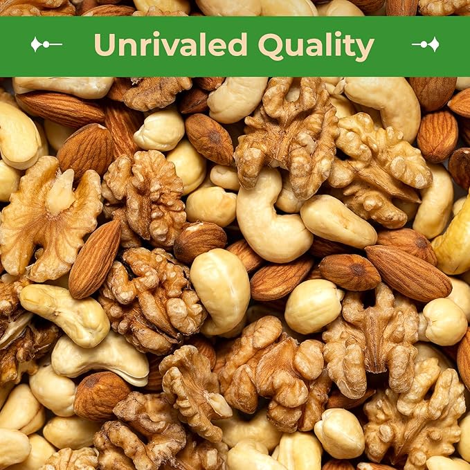 Sincerely Nuts Roasted & Salted Mixed Nuts | Almonds, Cashews, Pecans, Brazil Nuts and Hazelnuts |