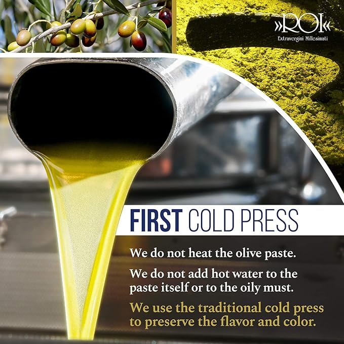 Roi Extra Virgin Olive Oil from Italy - Cucina Ligurian Olive Oil from Italy, First Cold Pressed