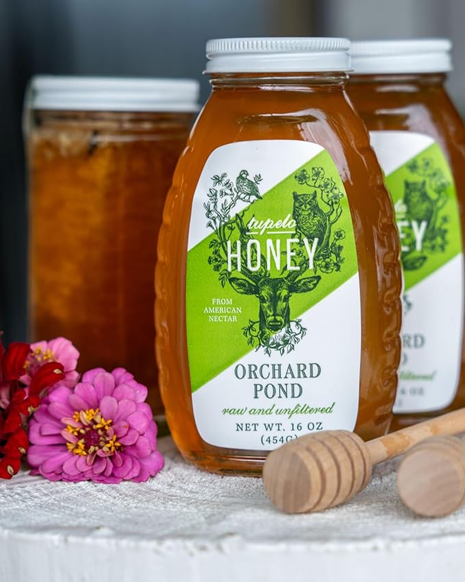 Orchard Pond Tupelo Honey - Rare Harvest from White Ogeechee Tupelo Trees, Handcrafted in North