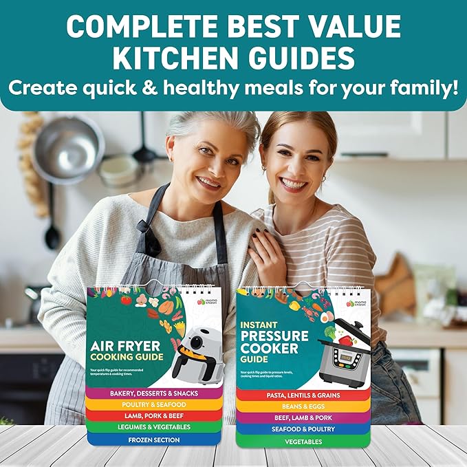 Air Fryer & Instant Pot Magnetic Cooking Guides - 7" x 6" Each - Set of 2 Instant Pot Air Fryer