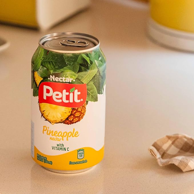 Petit Pineapple Nectar, 330 ml Cans (Pack of 24) ??Refreshing Tropical Fruit Juice Beverage