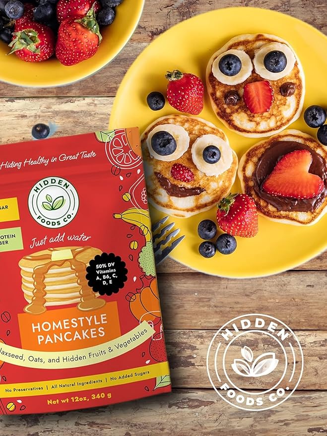Hidden Foods Variety Pancake Mix 3-Pack | Cinnamon Churro, Homestyle & Chocolate Pancake Mixes |