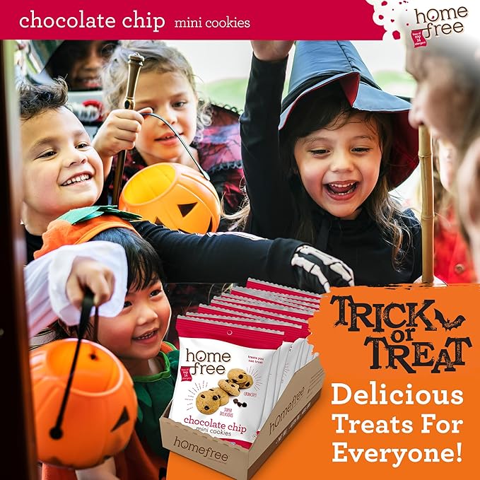 Homefree Treats You Can Trust Gluten Free Mini Cookies, Single Serve, Chocolate Chip, 1.1 Ounce