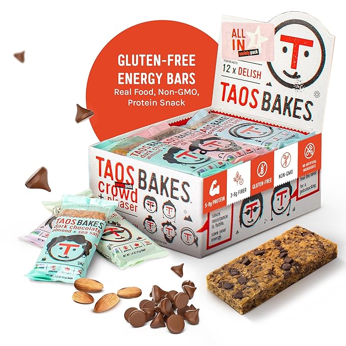 Taos Bakes - Variety Pack - Breakfast Bars - High Protein and High Fiber packed Granola Bars