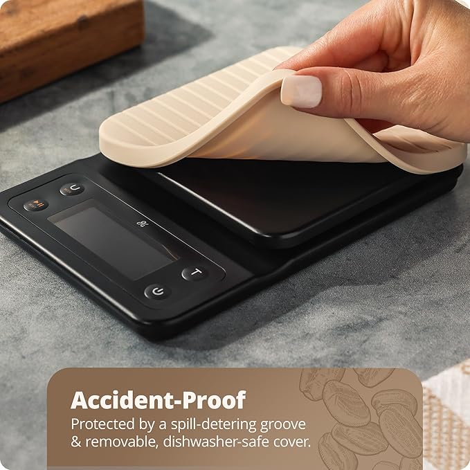 Greater Goods 0.1g Precision Coffee Scale with Timer – 3kg Digital Scale for Pour-Over, Espresso