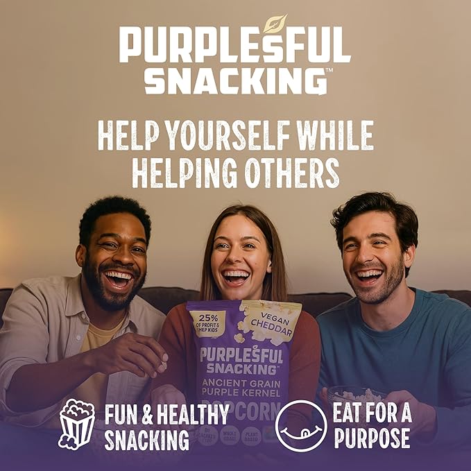 Purplesful Purple Corn Popcorn, Silkier, Creamier & Healthy Popcorn, Vegan-Friendly, Non-GMO