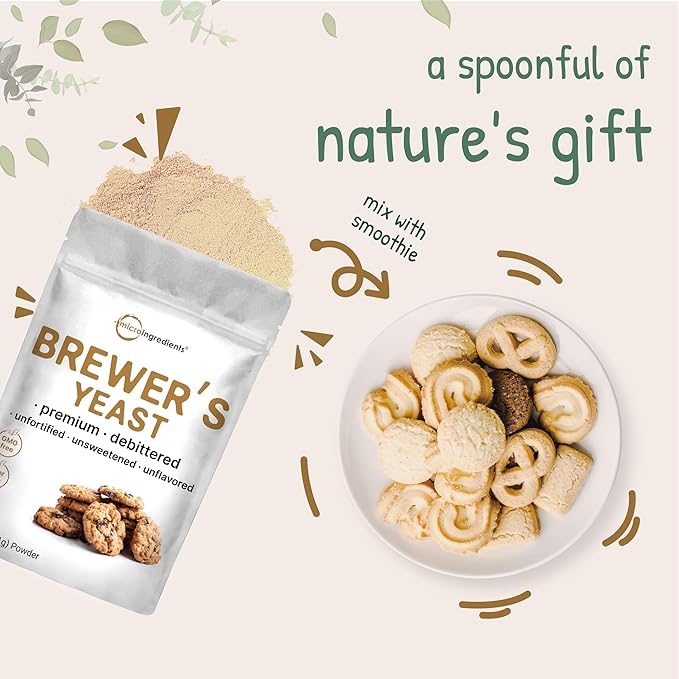 Brewers Yeast Powder for Lactation, 3lbs (90 Servings) | Debittered Brewers Yeast for Breastfeeding