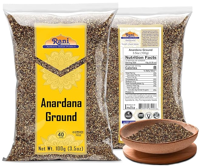 Rani Anardana (Pomegranate) Ground, Indian Spice 3.5oz (100g) ~ All Natural | No Color | Gluten