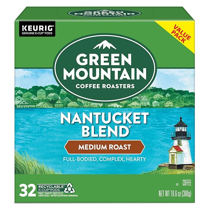 Green Mountain Coffee Roasters Nantucket Blend, Single-Serve Coffee K-Cup Pods, Medium Roast, 32