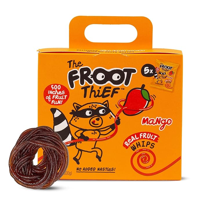 The FROOT Thief Real Fruit Snack Whips, Mango, Nut Free, Perfect for School Lunches and Snacks