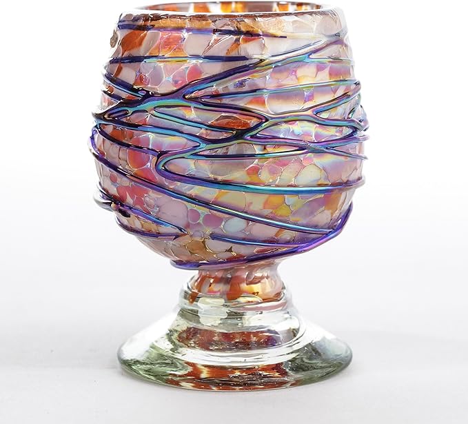 Authentic Mexican Tequila Hand Blown Shot Glasses - Set of 4-2 oz - Mini Glass Snifters - Heavy