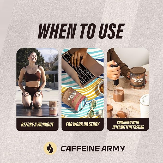 CAFFEINE ARMY Vanilla Latte | Comprehensive Functional Coffee with MCTs, CoQ10, Collagen and
