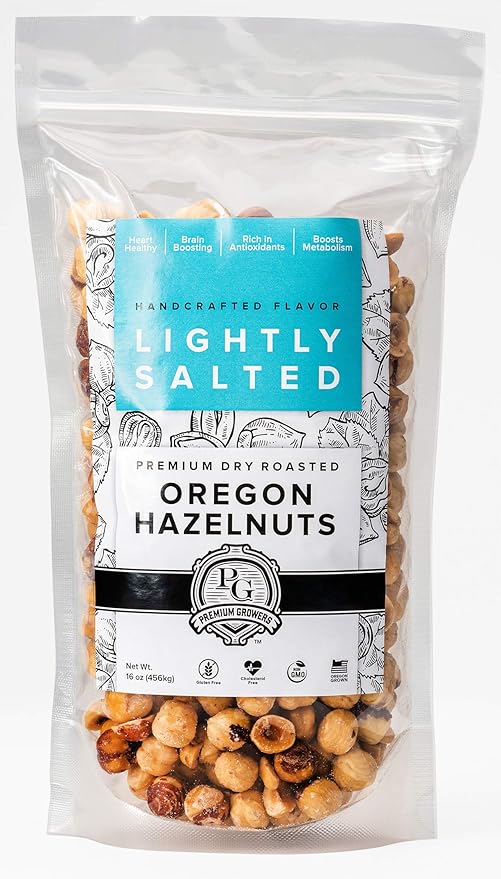 Oregon Farm To Table - Hazelnuts from Premium Growers - Dry Roasted - Lightly Salted ??Kosher