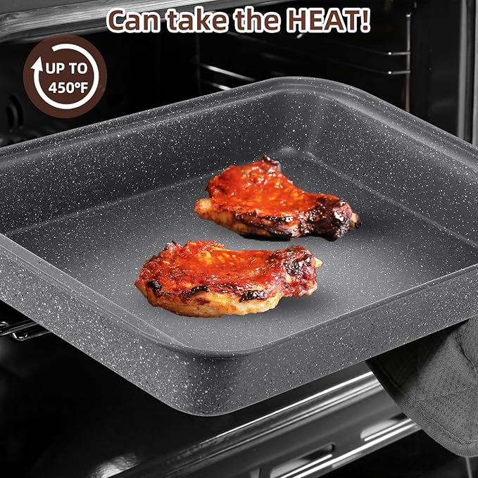 11-Piece Nonstick Baking Pans Set - Professional Grade Carbon Steel Bakeware with Premium Coating