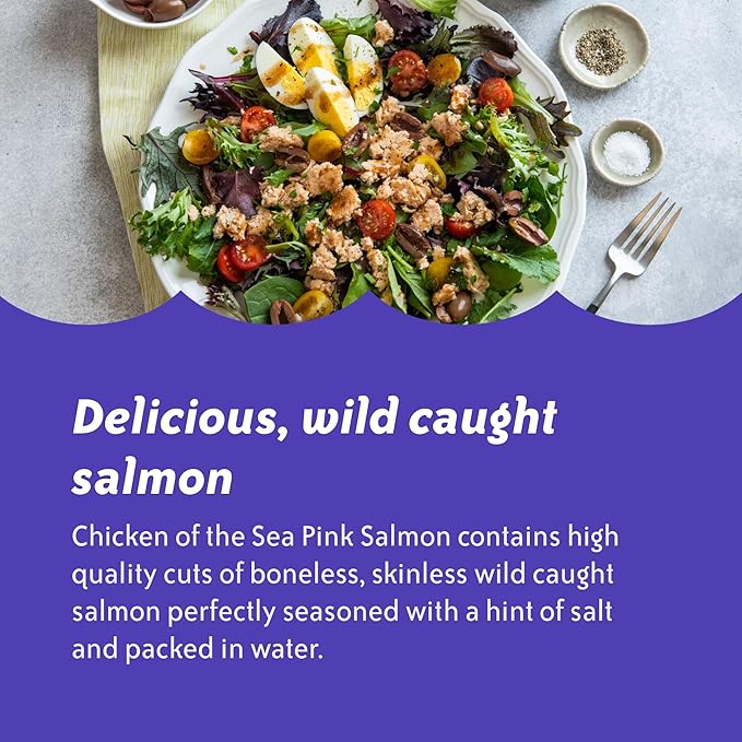 Chicken of the Sea Pink Salmon in Spring Water, Wild Caught, Skinless & Boneless, Foodservice Size