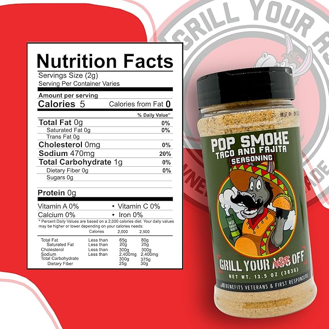 GYAO Pop Smoke Taco Seasoning – 13.5oz All-Purpose Tex-Mex Seasoning for Beef, Chicken, Tacos &