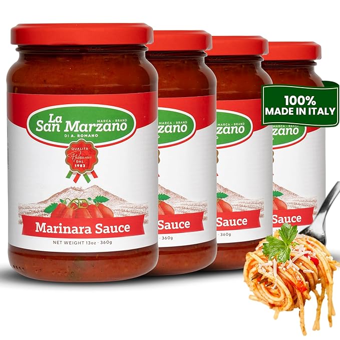 La San Marzano Marinara Sauce, 13 oz, Pasta Sauce Made in Italy, All Purpose Tomato Premium