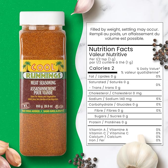 Cool Runnings USA Meat Seasoning 850g - Robust and Flavorful Blend for Marinating, Roasting, and
