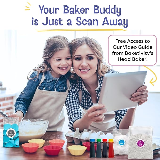 Baketivity x Duff Goldman Monster Cupcakes Kit - Cooking Set with Premeasured Ingredients