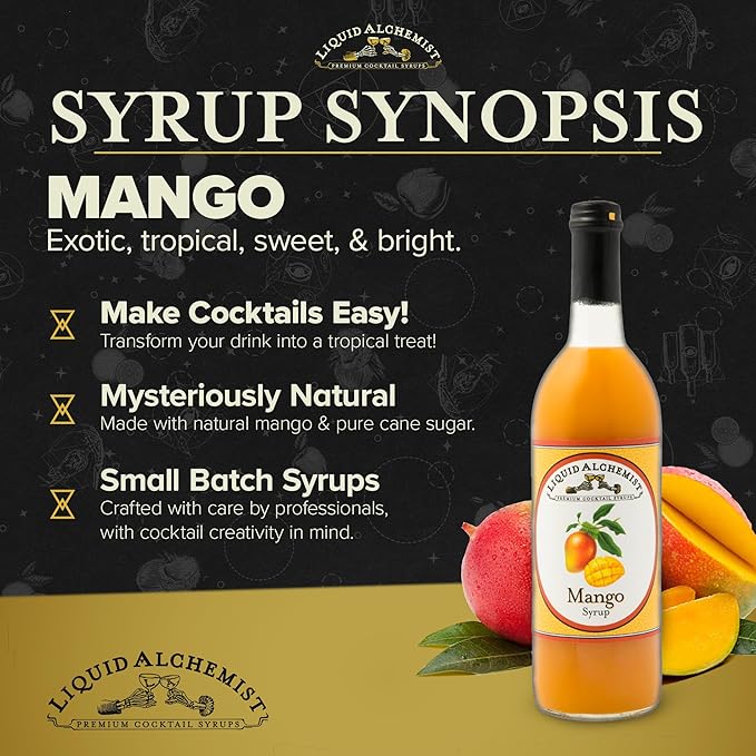 Liquid Alchemist Mango Syrup for Drinks - Real Ingredients Make our Mango Puree for Cocktails the
