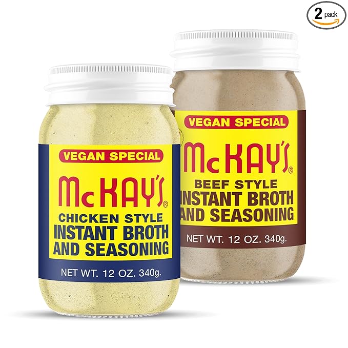 McKay's Vegan Chicken and Beef Flavored Soup Seasoning, Gluten Free, Vegetarian Instant Broth