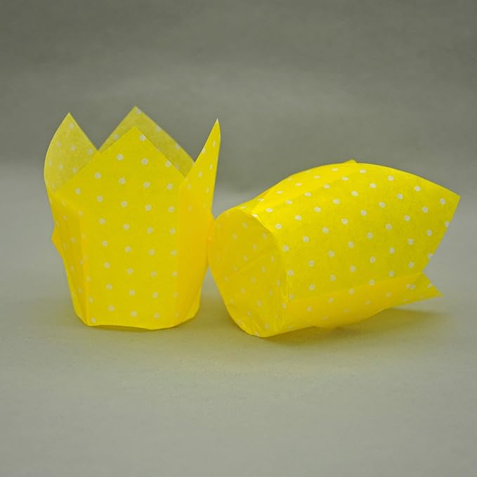 Large Muffin Greaseproof paper Baking cupcake cups, 2-1/4" x 4" Blue,Yellow,Pink,Purple printed