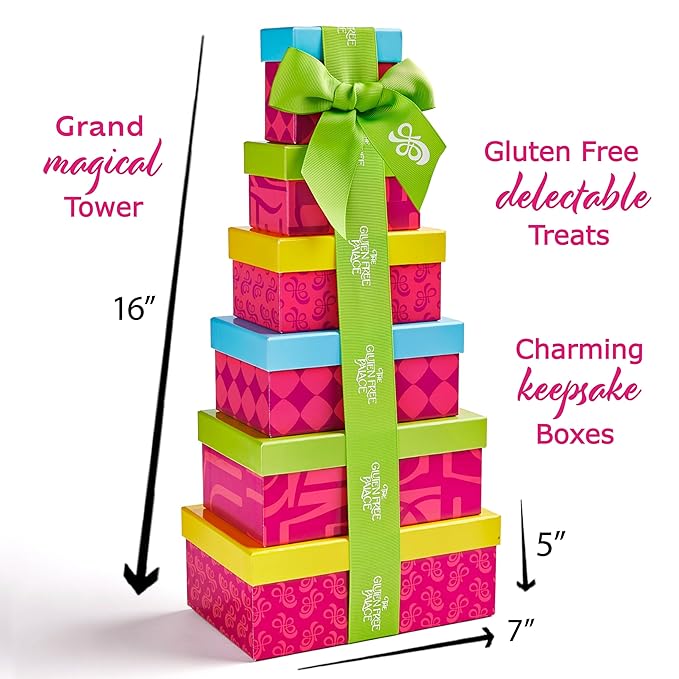 Gluten Free Palace Gift Basket Tower ??Mother?셲 Day Treats ??6-Tier Festive Gluten Free Cookies