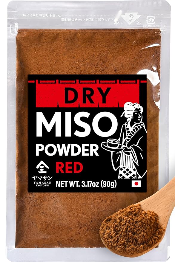 YAMASAN KYOTO UJI Japanese Dry Red Miso Seasoning, Freeze-Dried Red Miso Powder, Rich Flavor and