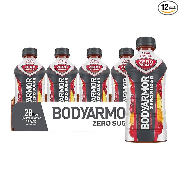 BODYARMOR ZERO Sugar Fruit Punch, Sugar Free Sports Drink - Low-Calorie Hydration - Natural Flavors