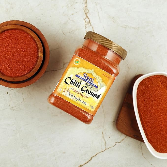 Rani Chilli Powder (Mirchi) Ground Indian Spice 32oz (2lbs) 908g Bulk PET Jar ~ All Natural |