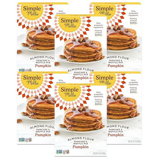 Simple Mills Almond Flour Pancake & Waffle Mix, Pumpkin - Gluten Free, Plant Based, Paleo Friendly