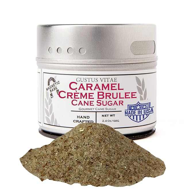 Caramel Crème Brûlée Cane Sugar | Artisanal Infused Sugar | 1:1 Replacement For Plain Sugar | All