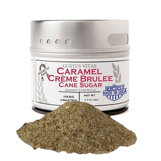 Caramel Crème Brûlée Cane Sugar | Artisanal Infused Sugar | 1:1 Replacement For Plain Sugar | All