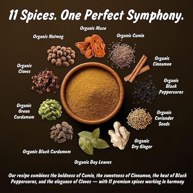 Spice Profile USDA Organic 11-Spice Garam Masala, 3 oz, Lab Tested for Heavy Metals, Salt Free