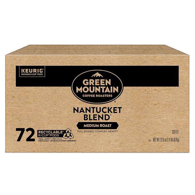 Green Mountain Coffee Roasters Nantucket Blend, Single-Serve Keurig K-Cup Pods, Medium Roast Coffee