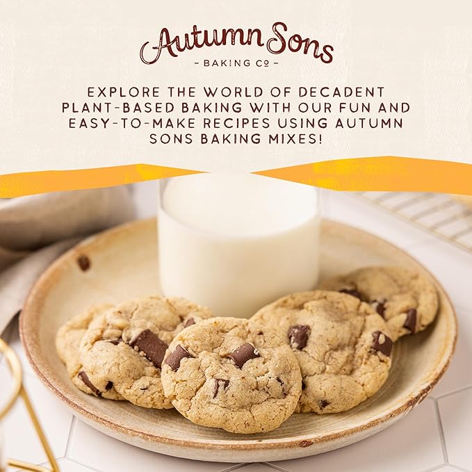 Autumn Sons Baking Co. Gluten Free Chocolate Chunk Cookie Mix. Vegan Plant Based Baking Mix. Free