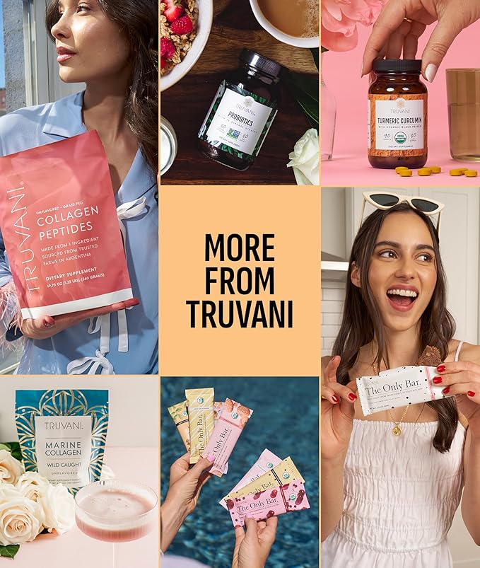 Truvani Vegan Pea Protein Powder | Peanut Butter | 20g Organic Plant Based Protein | 20 Servings |