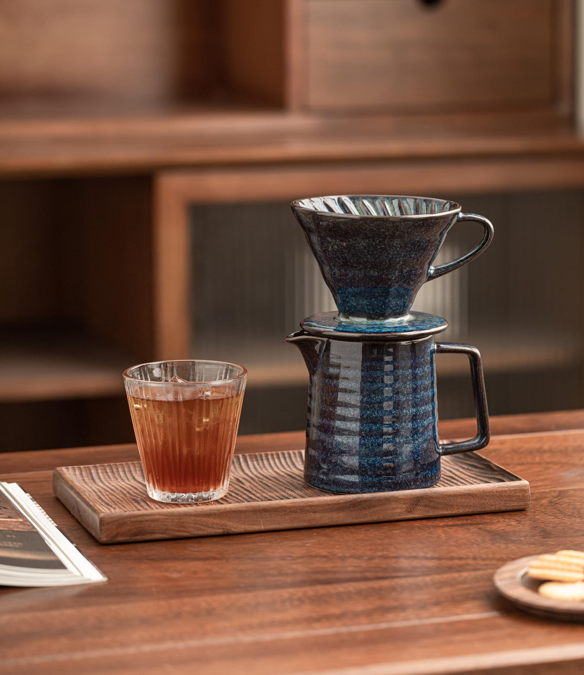 HYAXGM Pour Over Coffee Maker,Ceramic Coffee Maker With 40 pcs Paper Filter，15oz/450ml Pour Over
