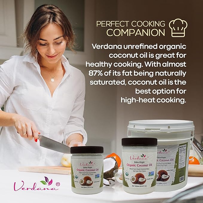 Verdana Extra Virgin Coconut Oil ??USDA Organic, Unrefined Cold Pressed Oil for Baking and Cooking