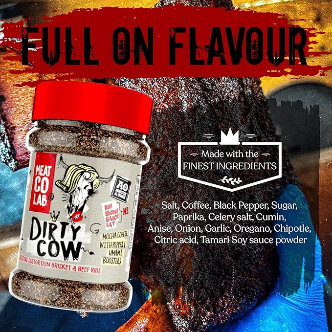 Angus & Oink | Dirty Cow Beef BBQ Rub | Bold Flavour for Brisket & Beef Ribs | Perfect for Low &