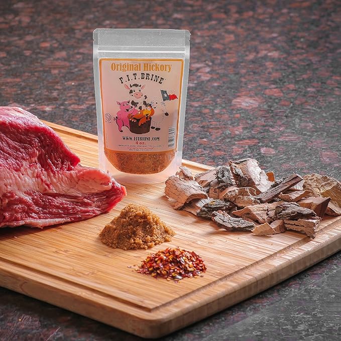FIT Brine - Original Hickory, 16oz | Premium Meat Tenderizer & Seasoning | Adds Smoky Flavor &