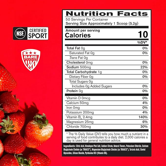 BARE PERFORMANCE NUTRITION BPN Electrolytes Hydration Drink Mix | Sugar Free Electrolyte Powder |