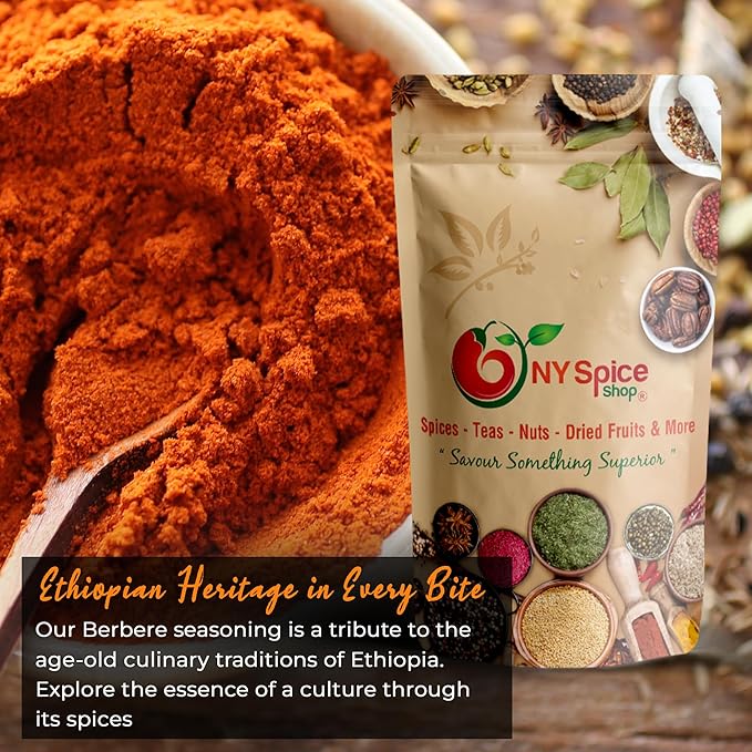 NY Spice Shop Ethiopian Berbere Spice Seasoning - 6 Ounce Ethiopian Berbere Spice Blend - Berber