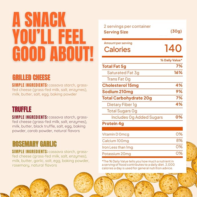 Keep Grazin Grain Free Crunchy Cheese Biscuits - Variety Pack | 2.12 Ounce (Pack of 3) | Gluten &