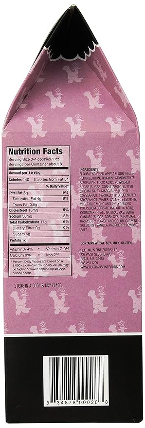 Flathau's Fine Foods Raspberry Snaps, 8-Ounce Boxes (Pack of 6)