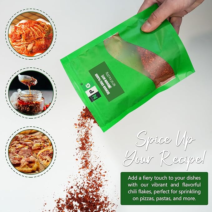 NPG Authentic Sichuan Chili Flakes 8 Ounces, Medium Hot, Szechuan Crushed Red Pepper Flakes Bulk