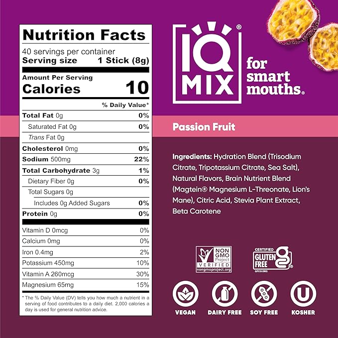 IQMIX Hydration Electrolyte Powder ??4-in-1 Formula for Hydration, Mental Clarity, Mood and